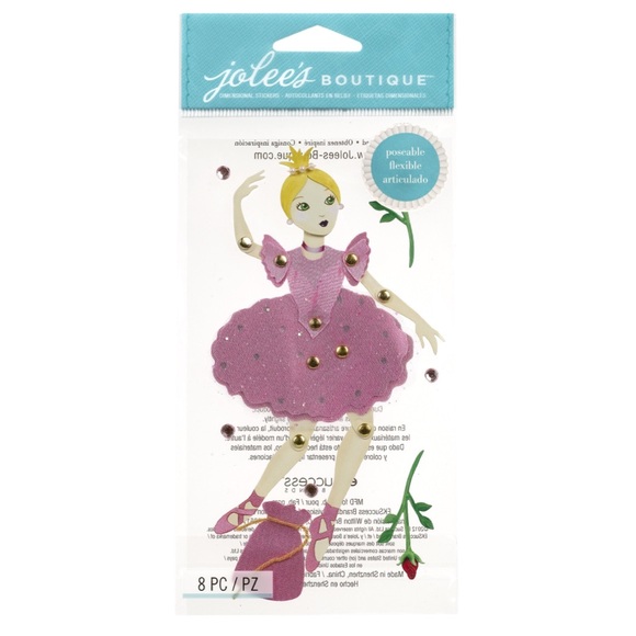 Jolee's Boutique Poseable Ballerina Dimensional Sticker - Picture 1 of 11